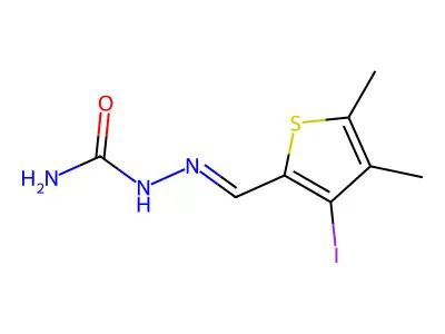 [(3-Iodo-4,5-dimethylthiophen-2-yl)methylideneamino]urea structure