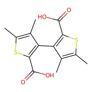 4,4',5,5'-Tetramethyl[3,3'-bithiophene]-2,2'-dicarboxylic acid structure