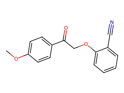 2-[2-(4-甲氧基苯基)-2-氧代乙氧基]苯甲腈 structure