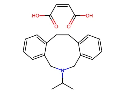 But-2-enedioic acid;6-propan-2-yl-5,7,12,13-tetrahydrobenzo[d][2]benzazonine structure