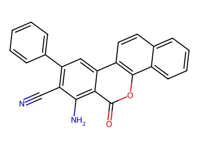 7-Amino-6-oxo-9-phenyl-6H-dibenzo[c,h]chromene-8-carbonitrile structure