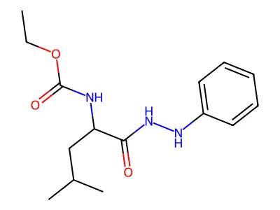 ethyl N-[4-methyl-1-oxo-1-(2-phenylhydrazinyl)pentan-2-yl]carbamate structure