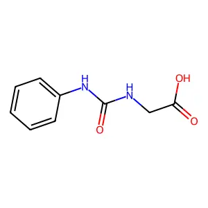 [(Anilinocarbonyl)amino]acetic acid structure