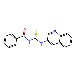N-benzoyl-N'-(3-quinolinyl)thiourea structure