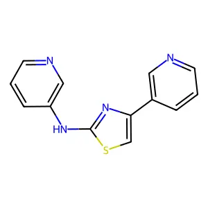 N,4-bis(3-pyridinyl)-2-thiazolamine structure