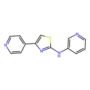 N-[4-(4-pyridinyl)-1,3-thiazol-2-yl]-3-pyridinamine structure