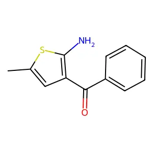 2-Amino-3-benzoyl-5-methylthiophen structure