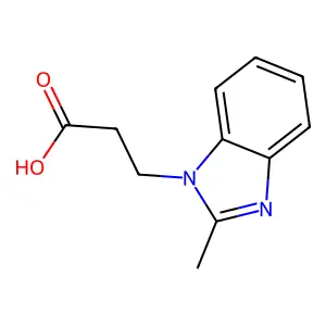 3-(2-methyl-1H-1,3-benzodiazol-1-yl)propanoic acid structure