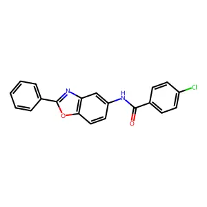 4-chloro-N-(2-phenyl-1,3-benzoxazol-5-yl)benzamide structure