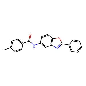 4-methyl-N-(2-phenyl-1,3-benzoxazol-5-yl)benzamide structure