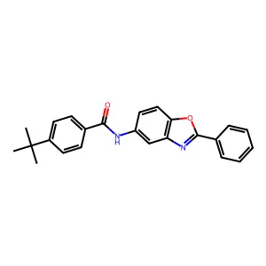 4-tert-butyl-N-(2-phenyl-1,3-benzoxazol-5-yl)benzamide structure