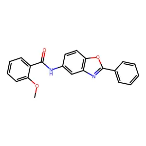 2-methoxy-N-(2-phenyl-1,3-benzoxazol-5-yl)benzamide structure