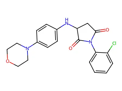 1-(2-Chlorophenyl)-3-((4-morpholinophenyl)amino)pyrrolidine-2,5-dione structure