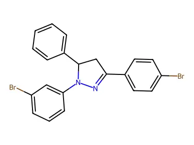 2-(3-Bromophenyl)-5-(4-bromophenyl)-3-phenyl-3,4-dihydropyrazole structure