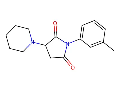 1-(3-Methylphenyl)-3-piperidin-1-ylpyrrolidine-2,5-dione structure