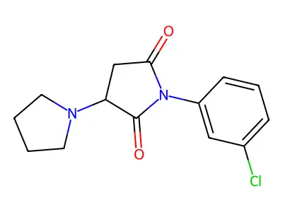 1-(3-Chlorophenyl)-3-pyrrolidin-1-ylpyrrolidine-2,5-dione structure