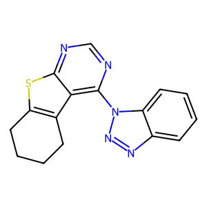 4-(1-Benzotriazolyl)-5,6,7,8-tetrahydro-[1]benzothiolo[2,3-d]pyrimidine structure