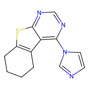 4-(1H-imidazol-1-yl)-5,6,7,8-tetrahydro[1]benzothieno[2,3-d]pyrimidine structure