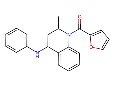 1-(2-furoyl)-2-methyl-N-phenyl-1,2,3,4-tetrahydroquinolin-4-amine structure