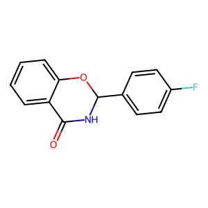 2-(4-Fluoro-phenyl)-2,3-dihydro-benzo[e][1,3]oxazin-4-one structure