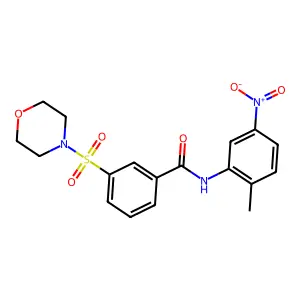 N-(2-methyl-5-nitrophenyl)-3-morpholin-4-ylsulfonylbenzamide structure