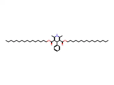Dihexadecyl 2,6-dimethyl-4-phenyl-1,4-dihydro-3,5-pyridinedicarboxylate structure