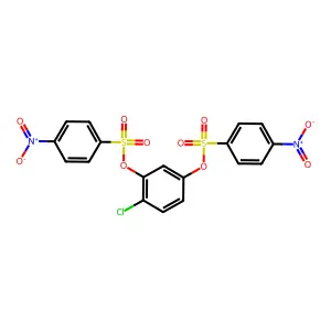 [4-Chloro-3-(4-nitrophenyl)sulfonyloxyphenyl] 4-nitrobenzenesulfonate structure