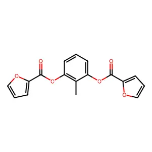 3-(2-Furoyloxy)-2-methylphenyl 2-furoate structure