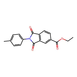 Ethyl 2-(4-methylphenyl)-1,3-dioxoisoindole-5-carboxylate structure