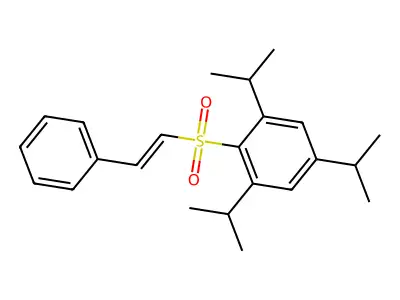 2-[(E)-2-phenylethenyl]sulfonyl-1,3,5-tri(propan-2-yl)benzene structure