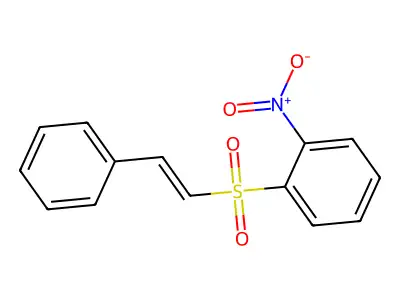 1-nitro-2-[(E)-2-phenylethenyl]sulfonylbenzene structure