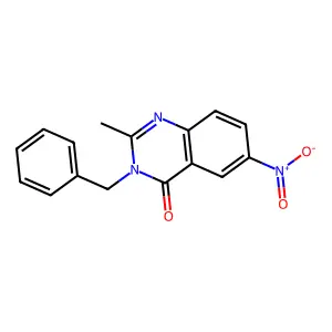 2-Methyl-6-nitro-3-(phenylmethyl)-4(3H)-quinazolinone structure