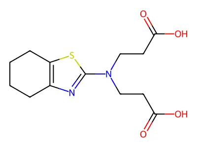 3-[(2-CARBOXYETHYL)(4,5,6,7-TETRAHYDRO-1,3-BENZOTHIAZOL-2-YL)AMINO]PROPANOIC ACID structure
