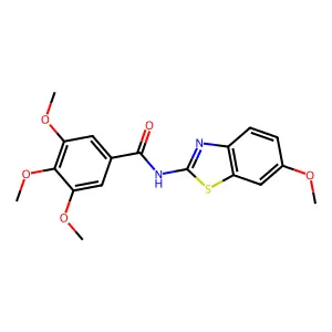 3,4,5-trimethoxy-N-(6-methoxy-1,3-benzothiazol-2-yl)benzamide structure