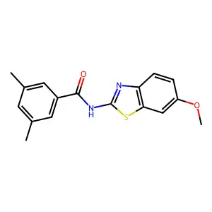 N-(6-methoxy-1,3-benzothiazol-2-yl)-3,5-dimethylbenzamide structure