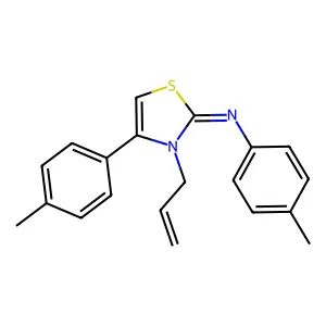 N,4-bis(4-methylphenyl)-3-prop-2-enyl-1,3-thiazol-2-imine structure