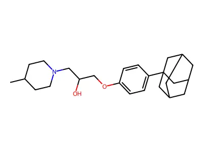 3-(4-Adamantanylphenoxy)-1-(4-methylpiperidyl)propan-2-ol structure