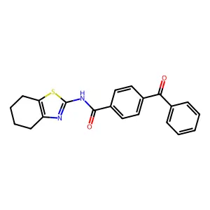 4-benzoyl-N-(4,5,6,7-tetrahydro-1,3-benzothiazol-2-yl)benzamide structure