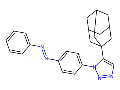 [4-[5-(1-adamantyl)triazol-1-yl]phenyl]-phenyldiazene structure