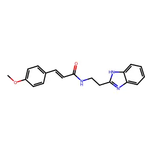 (E)-N-[2-(1H-Benzoimidazol-2-yl)-ethyl]-3-(4-methoxy-phenyl)-acrylamide structure
