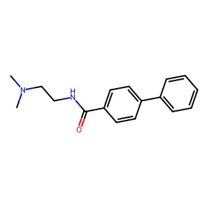 N-[2-(dimethylamino)ethyl]biphenyl-4-carboxamide structure