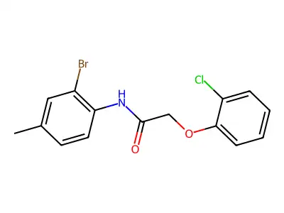 N-(2-bromo-4-methylphenyl)-2-(2-chlorophenoxy)acetamide structure