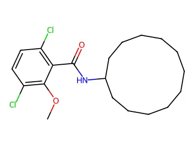 3,6-dichloro-N-cyclododecyl-2-methoxybenzamide structure