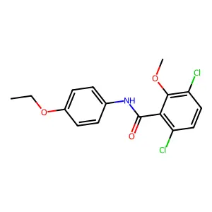 3,6-dichloro-N-(4-ethoxyphenyl)-2-methoxybenzamide structure