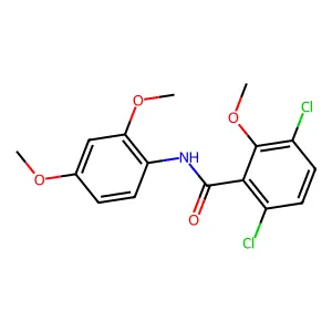 3,6-dichloro-N-(2,4-dimethoxyphenyl)-2-methoxybenzamide structure