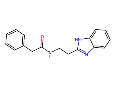 N-[2-(1H-1,3-benzodiazol-2-yl)ethyl]-2-phenylacetamide structure