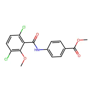 Methyl 4-[(3,6-dichloro-2-methoxybenzoyl)amino]benzoate structure