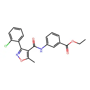 Ethyl 3-[[3-(2-chlorophenyl)-5-methyl-1,2-oxazole-4-carbonyl]amino]benzoate structure