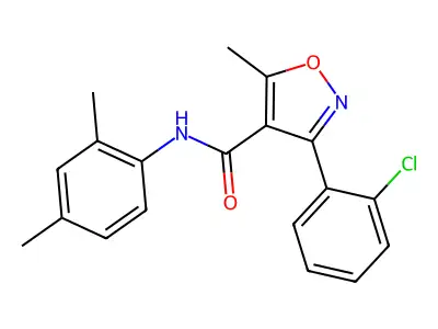 3-(2-chlorophenyl)-N-(2,4-dimethylphenyl)-5-methyl-1,2-oxazole-4-carboxamide structure