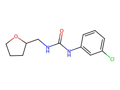 N-(3-chlorophenyl)-N'-(tetrahydro-2-furanylmethyl)urea structure